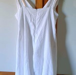 Linen dress like new, white, with band under bust
