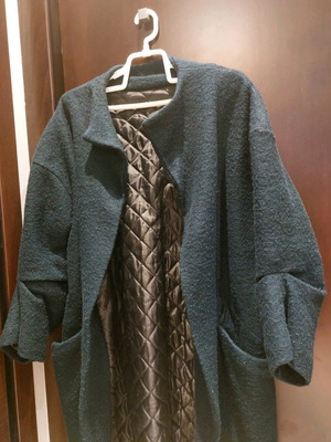 Alise wool coat oversize with belt, green