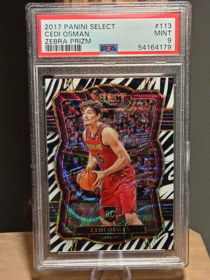 2017 Panini Select Cedi Osman Zebra Prizm SSP Card like new