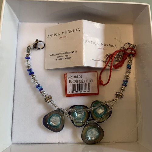 Antica Murrina Venezia women's bracelet new with Murano glass stones
