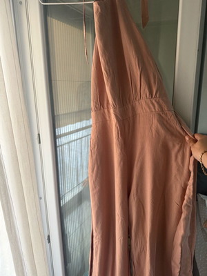 Λινή ολόσωμη φόρμα χρώμα nude- Medium