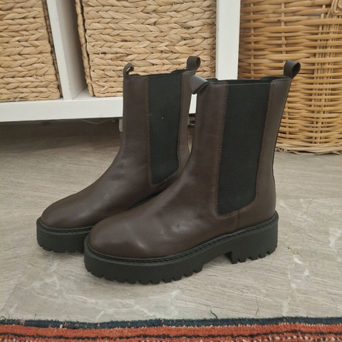 PS leather boots brown new, size 40