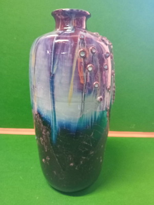 Hand Painted Vase used, 35cm tall