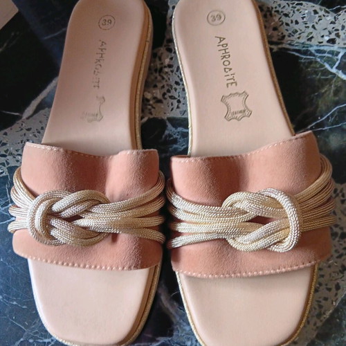 Aphrodite sandals used, size 39, beige brown