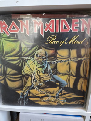 Iron Maiden Piece of Mind винилов албум употребяван, метъл, Гърция 1983