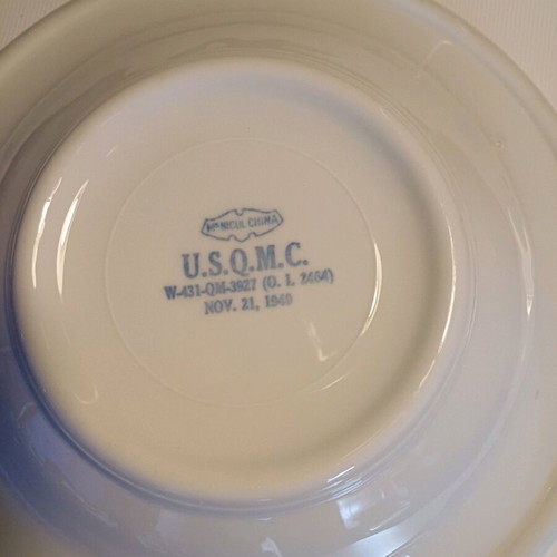 American Army World War II plate used, ceramic, 1940