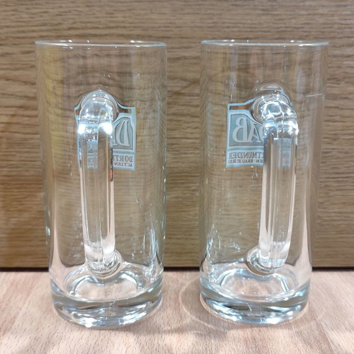 DAB Beer Two Promotional Glass Mugs 0.3l Like New