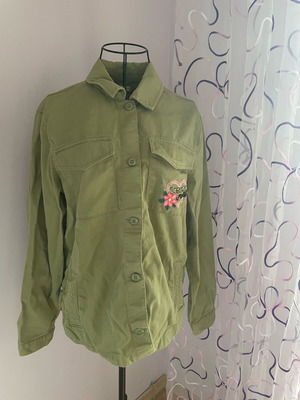 Ανοιξιάτικο μπουφάν με κέντημα H&M σαν καινούργιο, πράσινο, μέγεθος 158-164 εκ