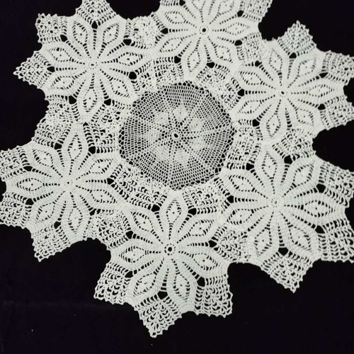 Handmade crochet embroidery used