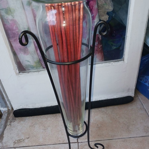 Glass amphora used with decorative branches 55 x 13 cm
