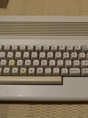 Commodore 64C used with power supply and connection cable