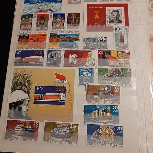 DDR East Germany stamp collection like new, A4 album with 16 pages