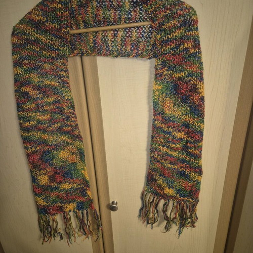 Handmade colorful knitted scarf new