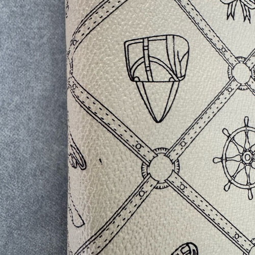 Beige wallet with designs like new