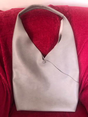 Shoulder bag used, light gray color