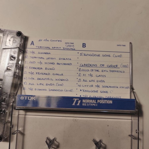 At the Gates Terminal Spirit Disease and Gardens of Grief cassette used, metal
