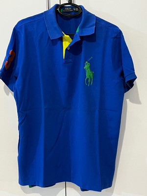 Polo Ralph Lauren Big Pony μπλούζα πόλο XL μεταχειρισμένη, μπλε και πράσινη