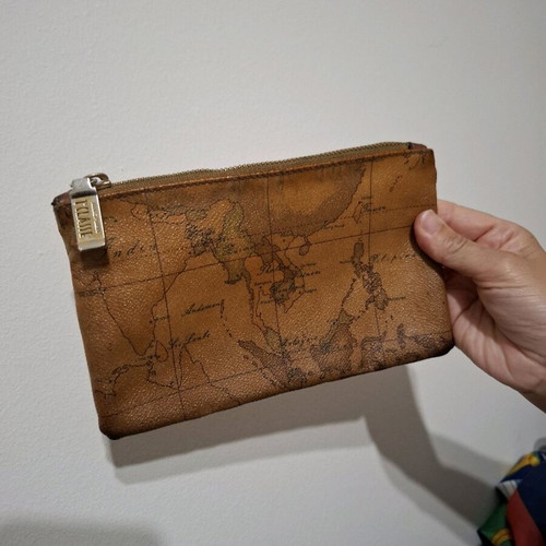 Alviero Martini 1a Classe wallet used, brown 19x12