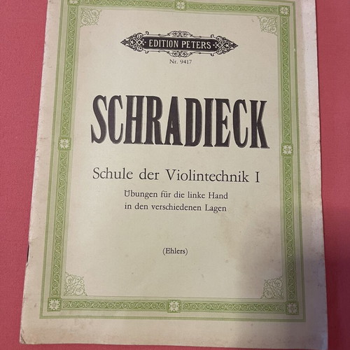 Schule der Violintechnik I sheet music used, Edition Peters