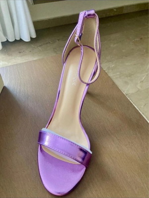 Bozikis purple metallic sandals size 40 new, 9 cm heel