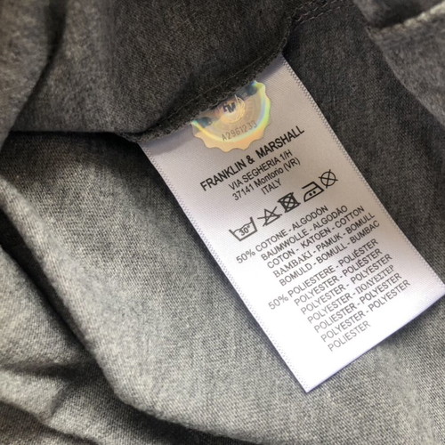 Franklin & Marshall T-shirt new men's M-L black and gray cotton