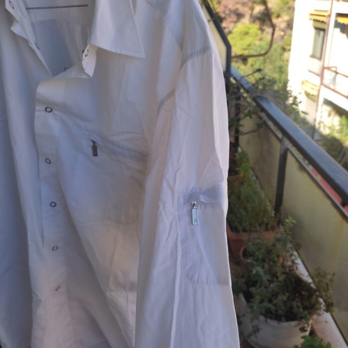 Claude Montana Paris vintage shirt used, size M, white