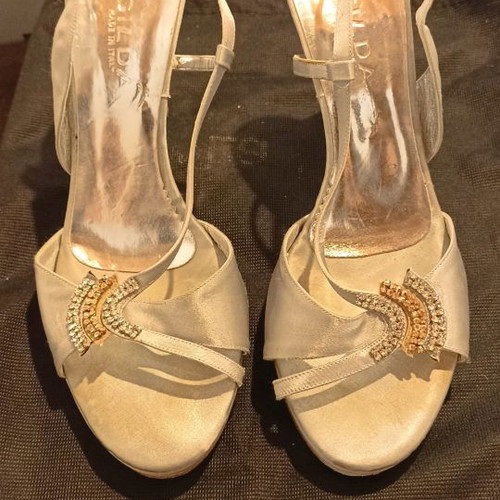 Gilda silver shiny sandal used size 39