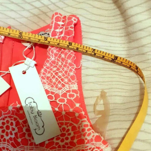 Children's sleeveless lace dress new in coral color