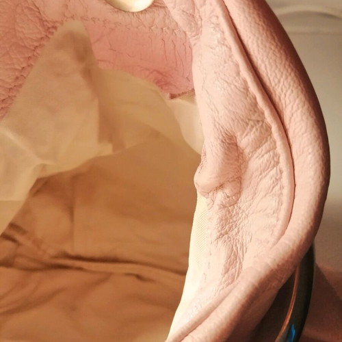 Rollini leather wrist bag new, pink color