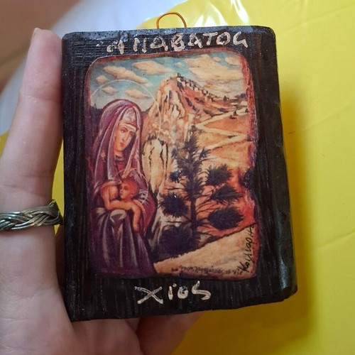 Small Panagia Icon with Anavatos Background, New