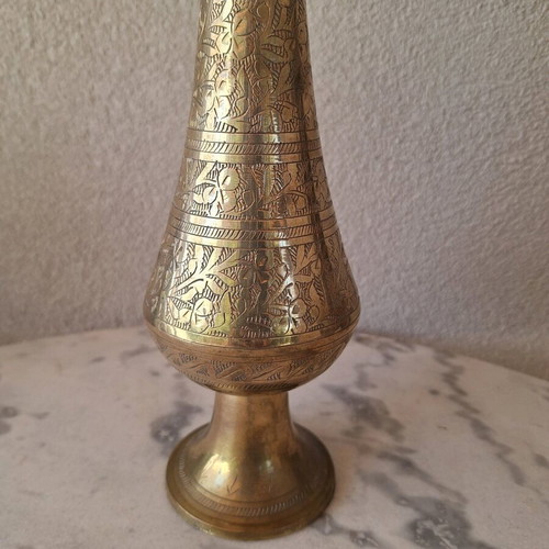 Brass vase used with beautiful engravings