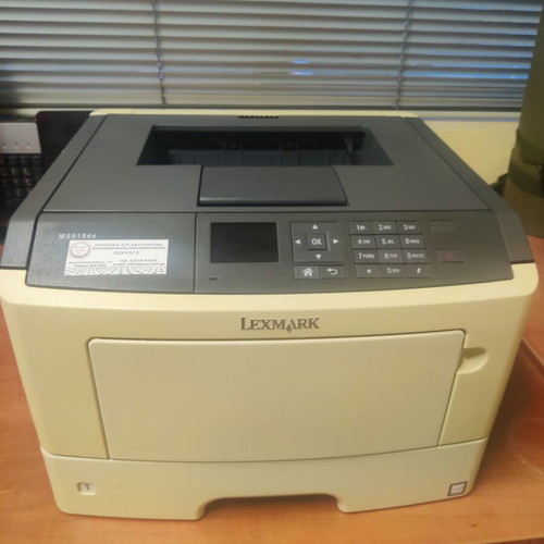 Lexmark MS510dn laser printer used, duplex, monochrome