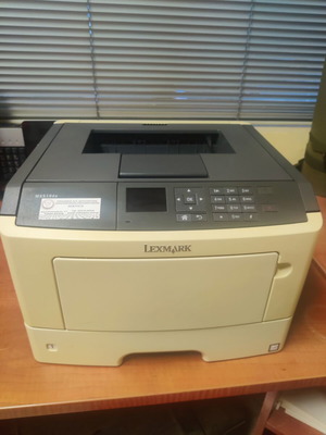Lexmark MS510dn laser printer used, duplex, monochrome