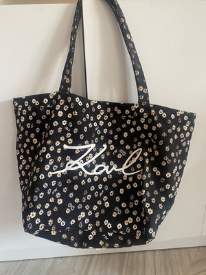 Karl Lagerfeld shoulder bag canvas used limited edition