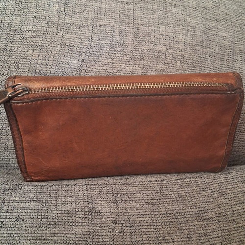 DKNY Leather Wallet Brown like new vintage distressed look