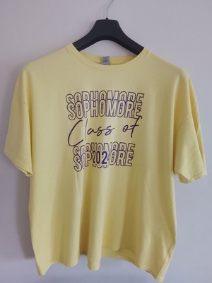 Men's short-sleeve t-shirt like new, yellow, XXL