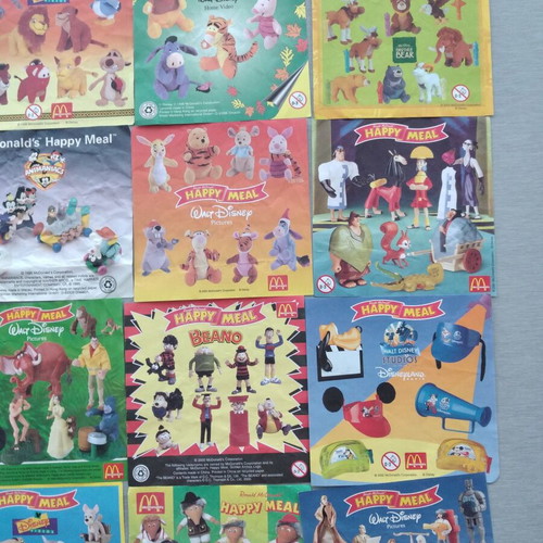 McDonalds Happy Meal Paper Inserts 30pcs used, 90s vintage