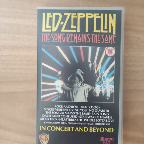 Led Zeppelin The Song Remains The Same VHS tape, Warner Home Video