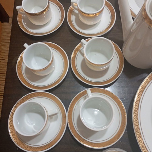 Complete 46-Piece Bulgarian Porcelain Dinner and Coffee Serving Set like new