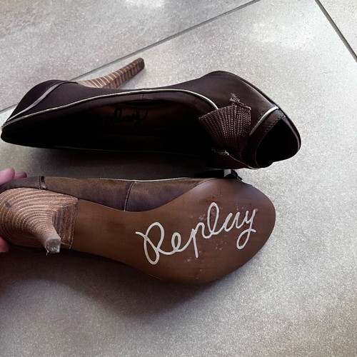 Replay heels like new, size 39, beige and brown