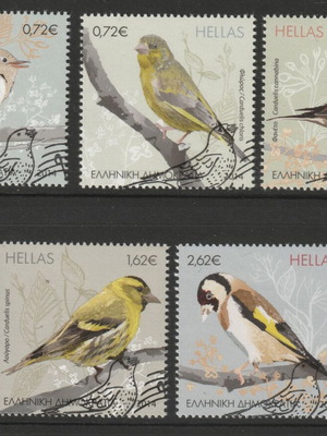 Hellas 2014 Songbirds Complete Stamp Set with First Day Cover