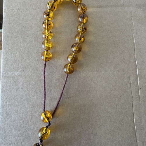 Komboloi amber beads