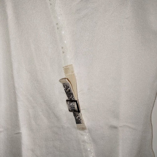 Ecru blouse with buckle size M new