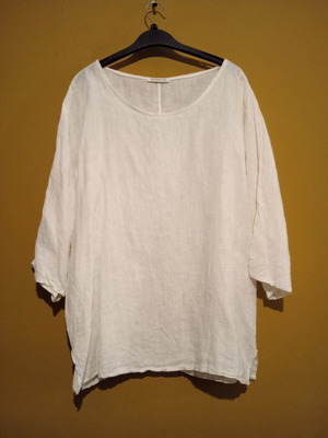 Linen oversized tunic shirt white one size new collection
