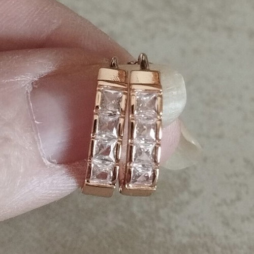 Elegance 585 RG rose gold plated earrings
