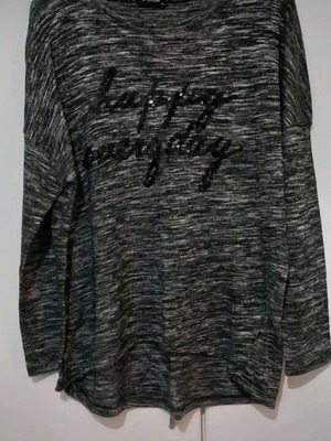 Blouse XXL new, asymmetrical cut, black and white
