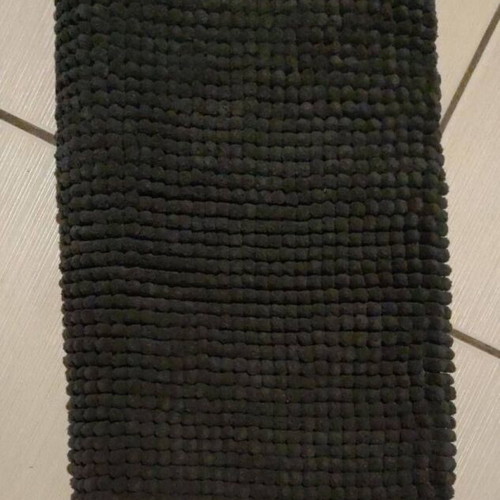 Bathroom rug like new, dark gray, 50x80 cm