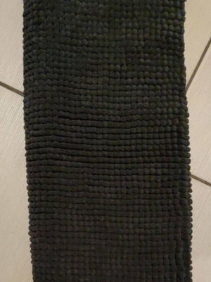 Bathroom rug like new, dark gray, 50x80 cm