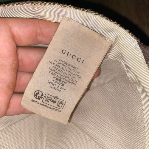 Gucci Jumbo GG Canvas baseball hat used, size M 58, beige