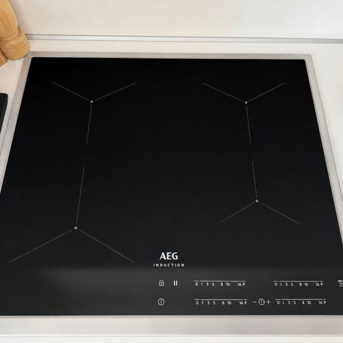 AEG IKB64431XB induction hob, black glass with inox frame